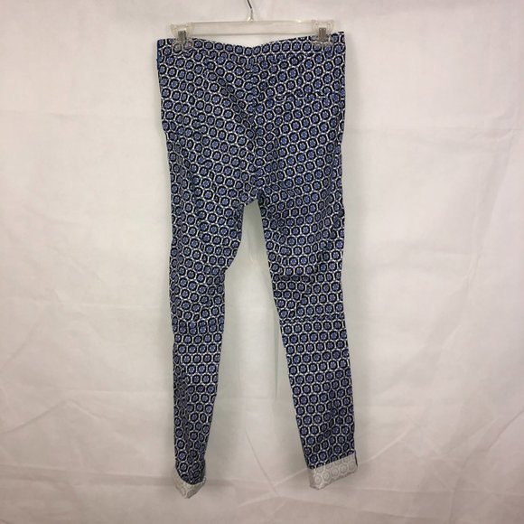 H&M Women's Blue/Black Geometric Pants Size 6 - Picture 2 of 4